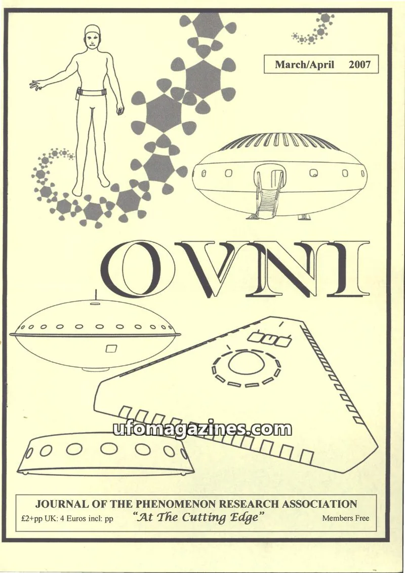 Cover of JOURNAL OF THE PHENOMENON RESEARCH ASSOCIATION issue March/April: OVNI