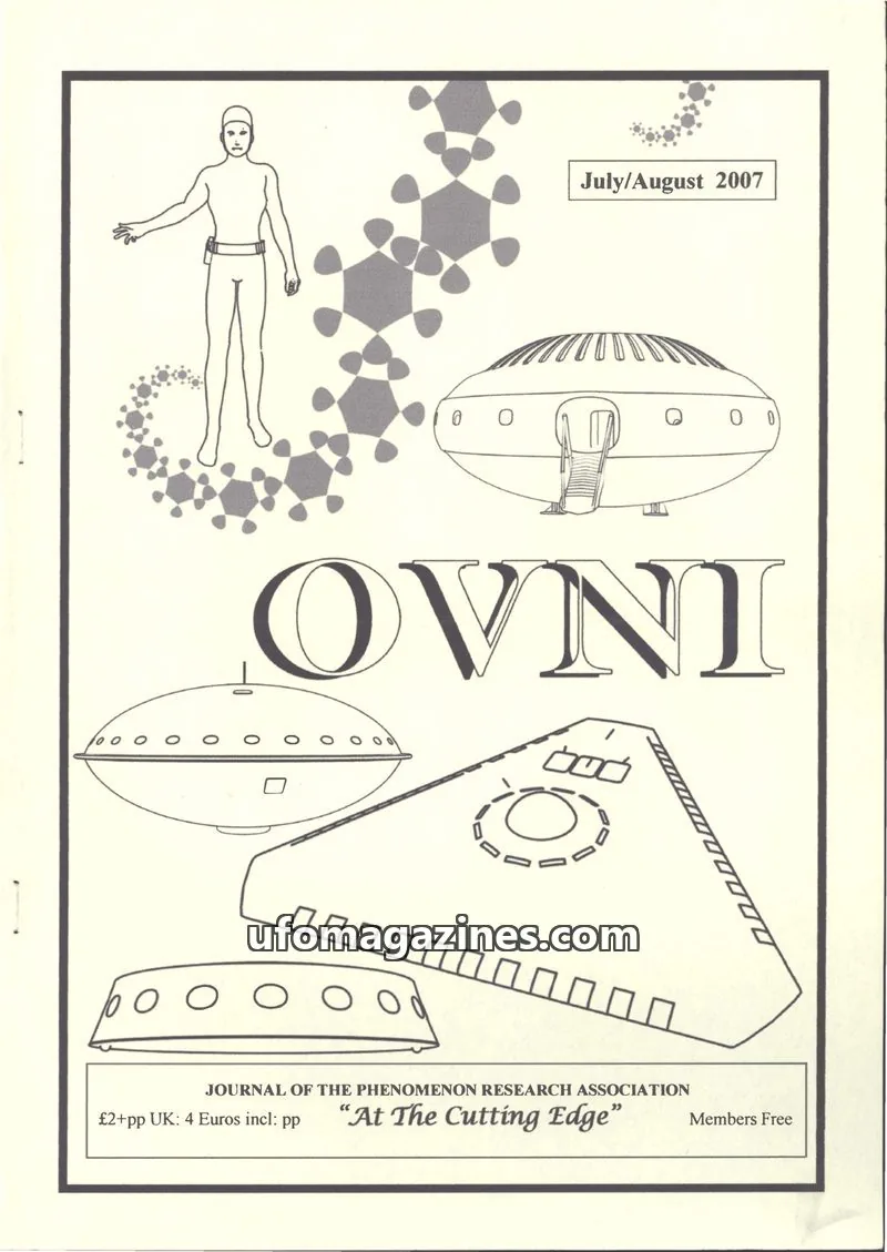 Cover of JOURNAL OF THE PHENOMENON RESEARCH ASSOCIATION issue July/August 2007: OVNI