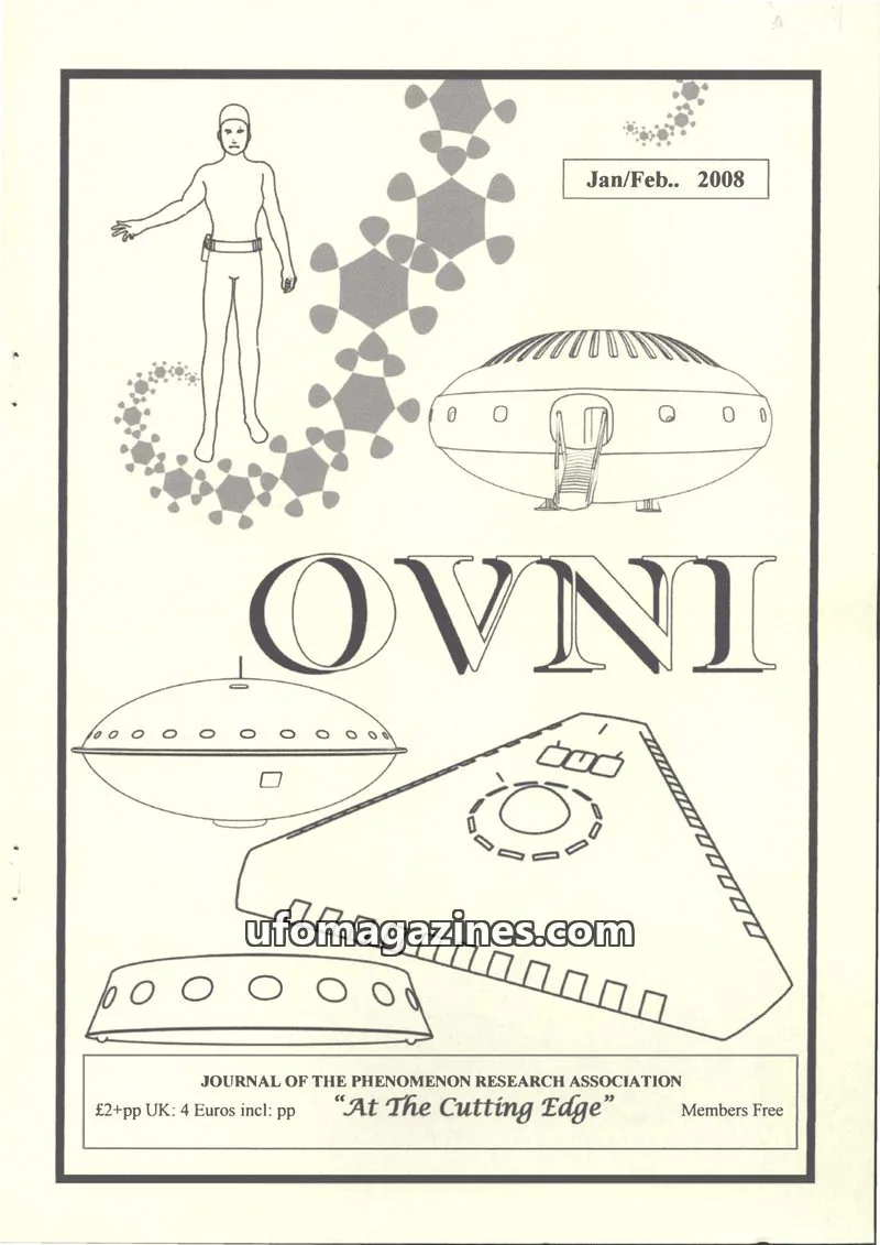Cover of JOURNAL OF THE PHENOMENON RESEARCH ASSOCIATION issue January/February: OVNI