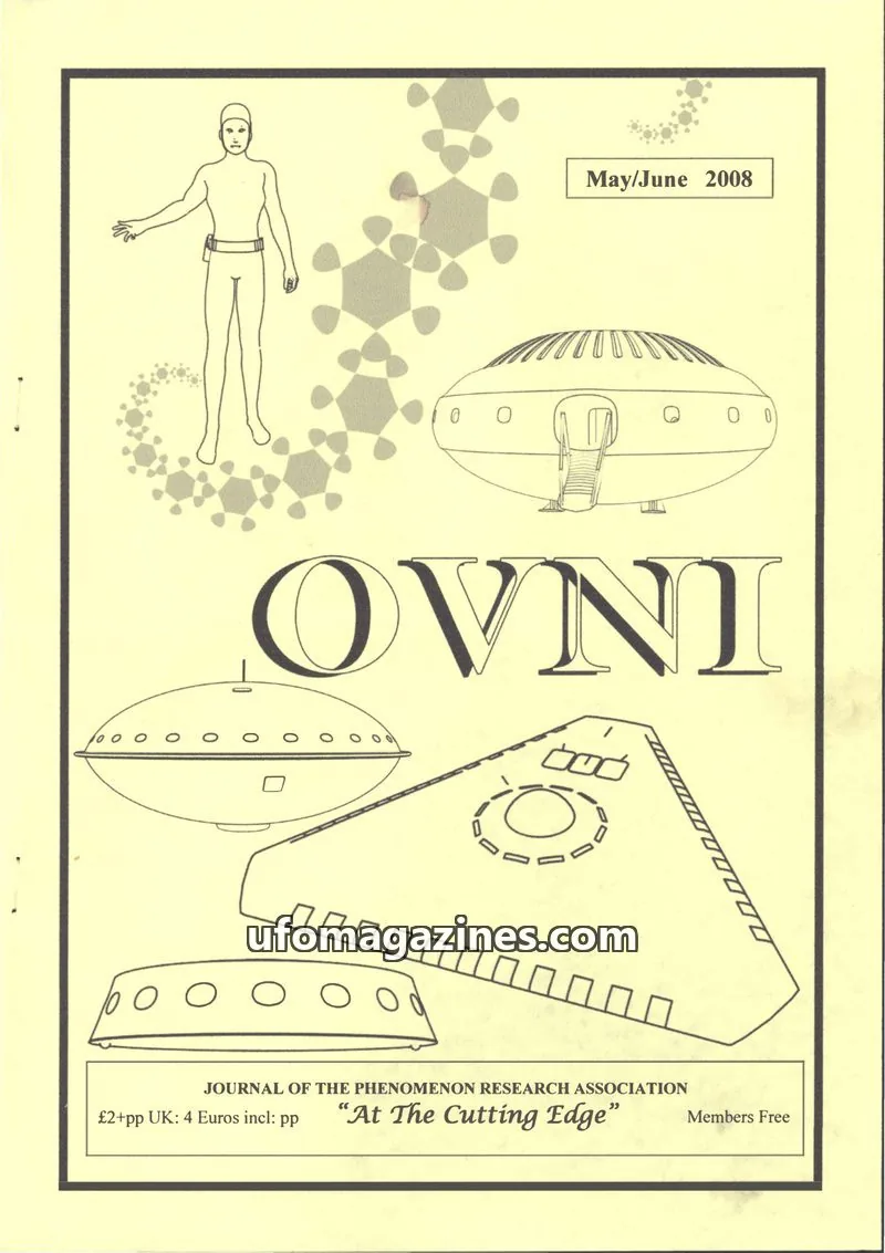 Cover of JOURNAL OF THE PHENOMENON RESEARCH ASSOCIATION issue May/June 2008: OVNI