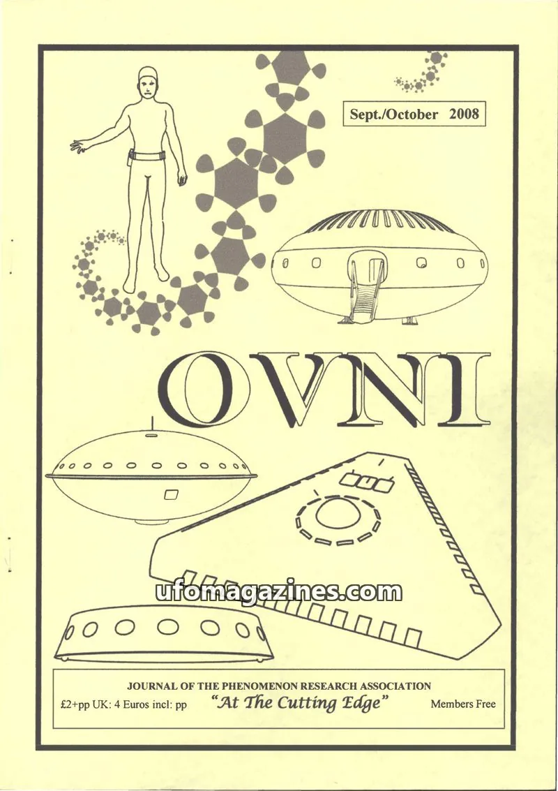 Cover of JOURNAL OF THE PHENOMENON RESEARCH ASSOCIATION issue September/October 2008: OVNI