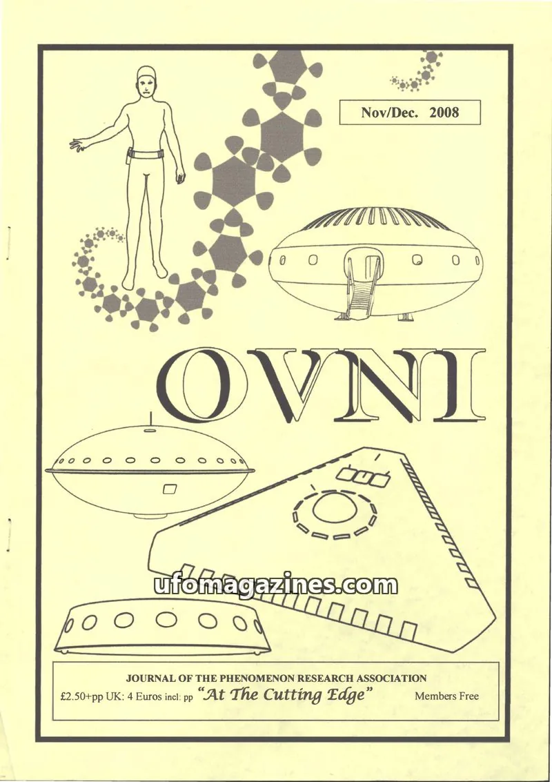 Cover of JOURNAL OF THE PHENOMENON RESEARCH ASSOCIATION issue Nov/Dec. 2008: OVNI