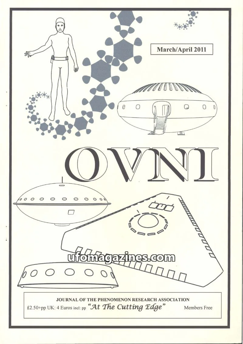 Cover of JOURNAL OF THE PHENOMENON RESEARCH ASSOCIATION issue March/April 2011: OVNI