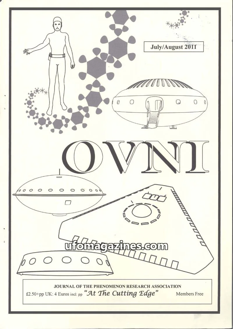 Cover of JOURNAL OF THE PHENOMENON RESEARCH ASSOCIATION issue July/August 2011: OVNI