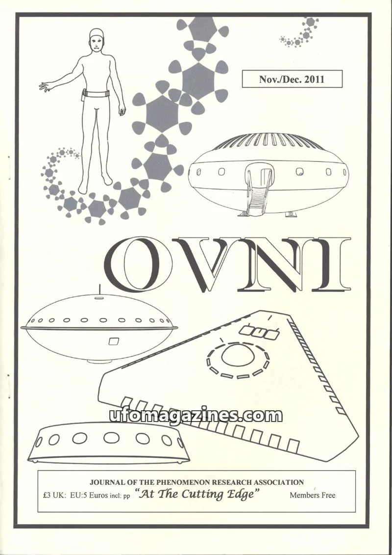 Cover of JOURNAL OF THE PHENOMENON RESEARCH ASSOCIATION issue Nov./Dec. 2011: OVNI