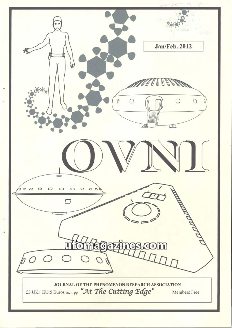 Cover of JOURNAL OF THE PHENOMENON RESEARCH ASSOCIATION issue Jan/Feb. 2012: OVNI