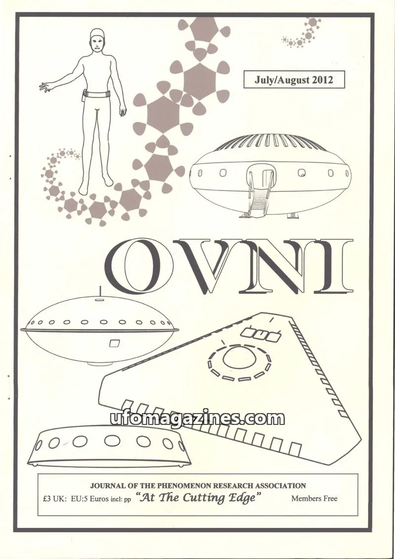 Cover of JOURNAL OF THE PHENOMENON RESEARCH ASSOCIATION issue July/August 2012: OVNI