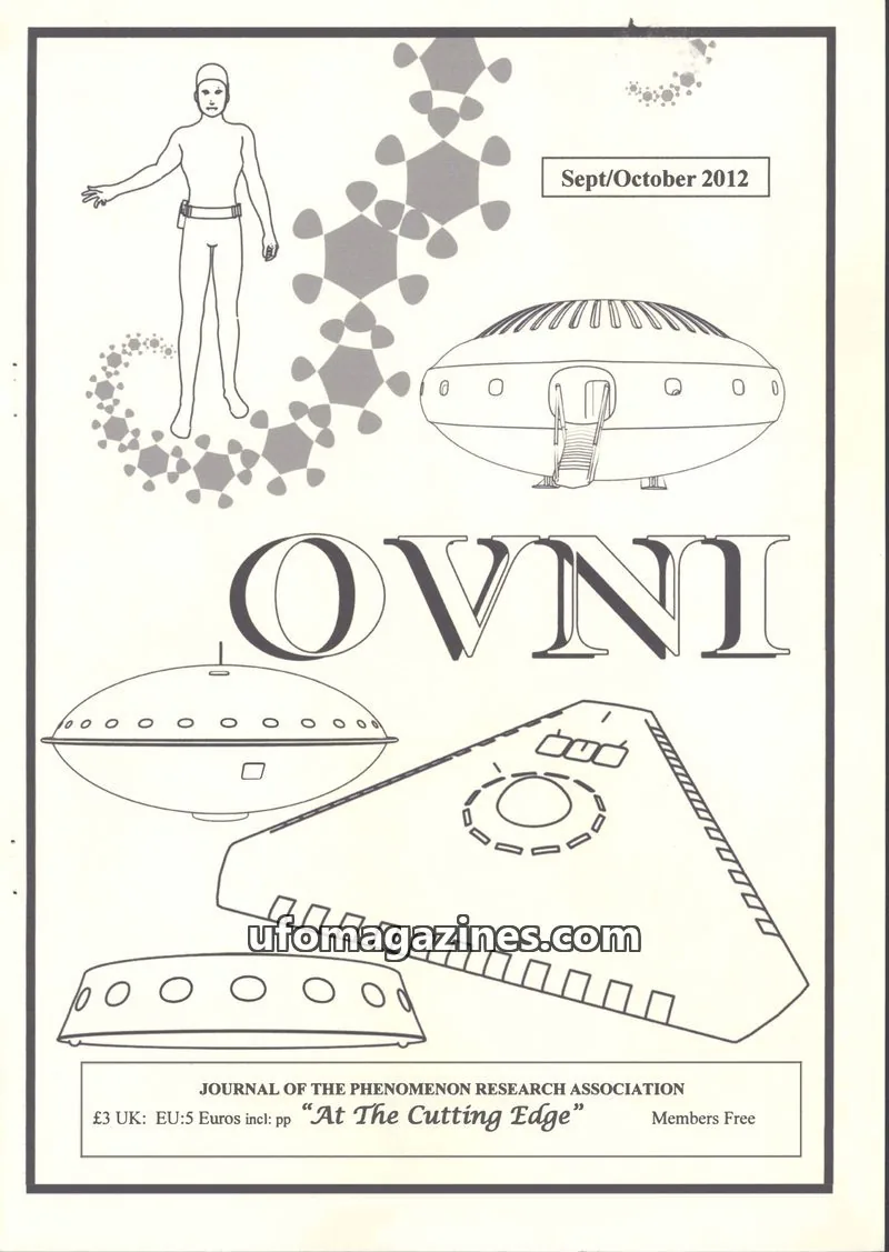 Cover of JOURNAL OF THE PHENOMENON RESEARCH ASSOCIATION issue Sept/October 2012: OVNI