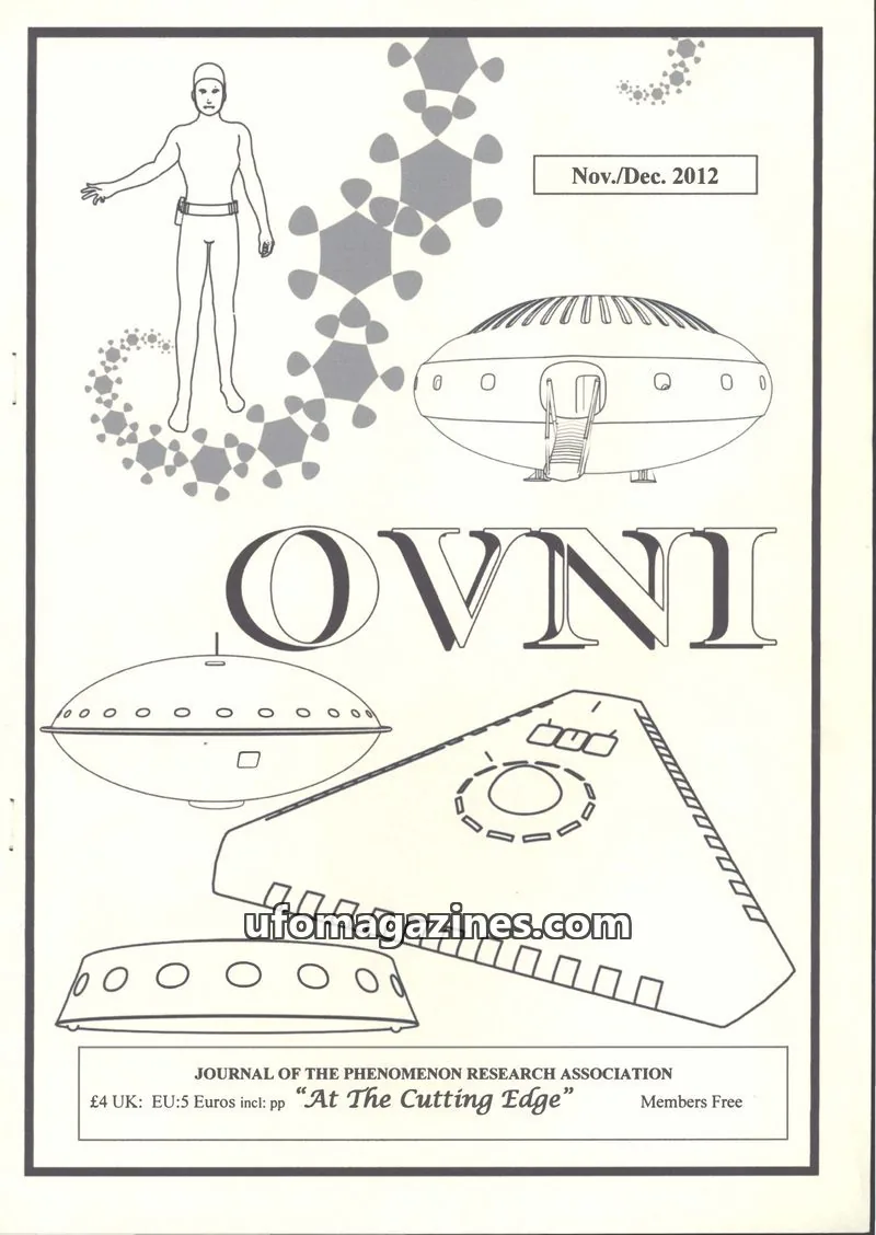 Cover of JOURNAL OF THE PHENOMENON RESEARCH ASSOCIATION issue November/December 2012: OVNI