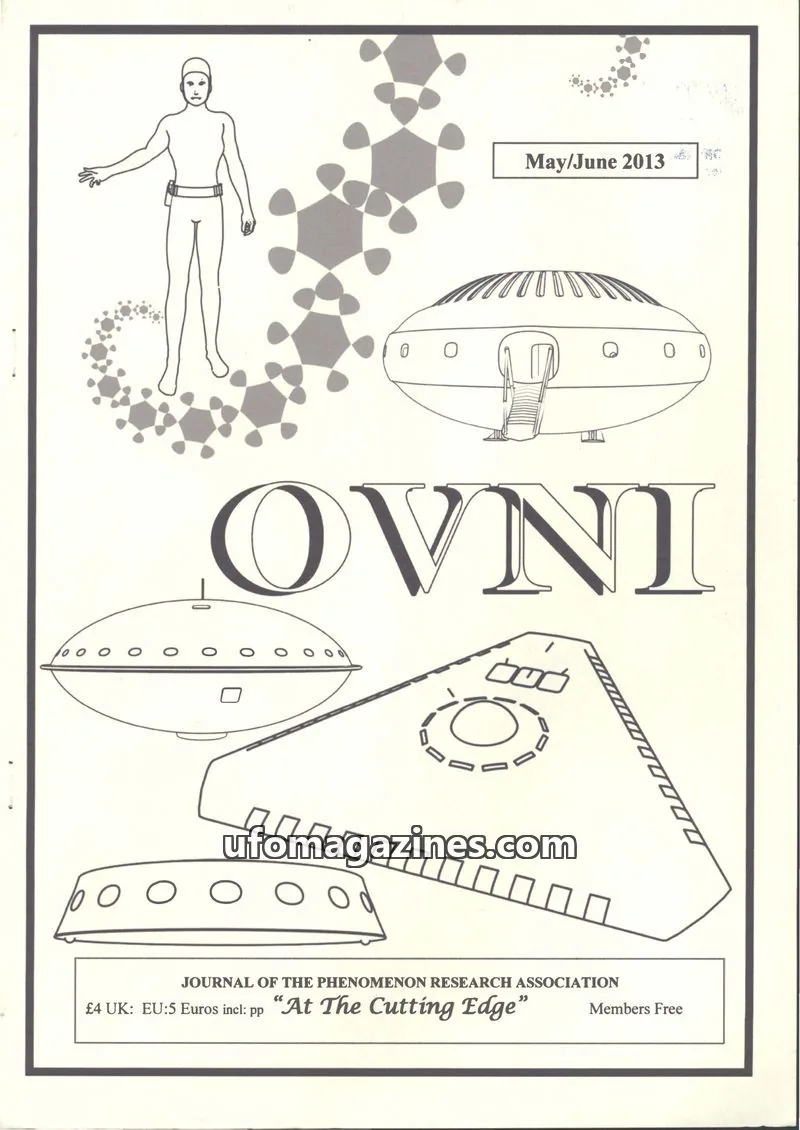 Cover of JOURNAL OF THE PHENOMENON RESEARCH ASSOCIATION issue May/June 2013: OVNI