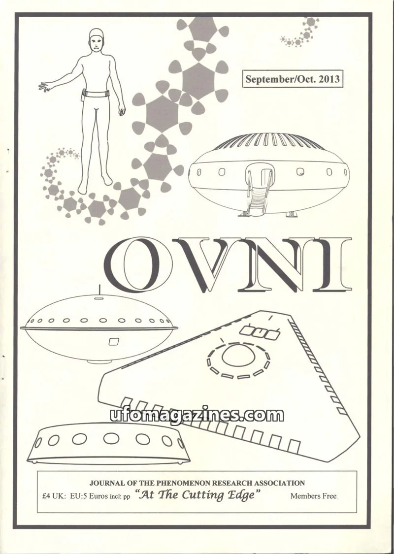 Cover of JOURNAL OF THE PHENOMENON RESEARCH ASSOCIATION issue September/October 2013: OVNI