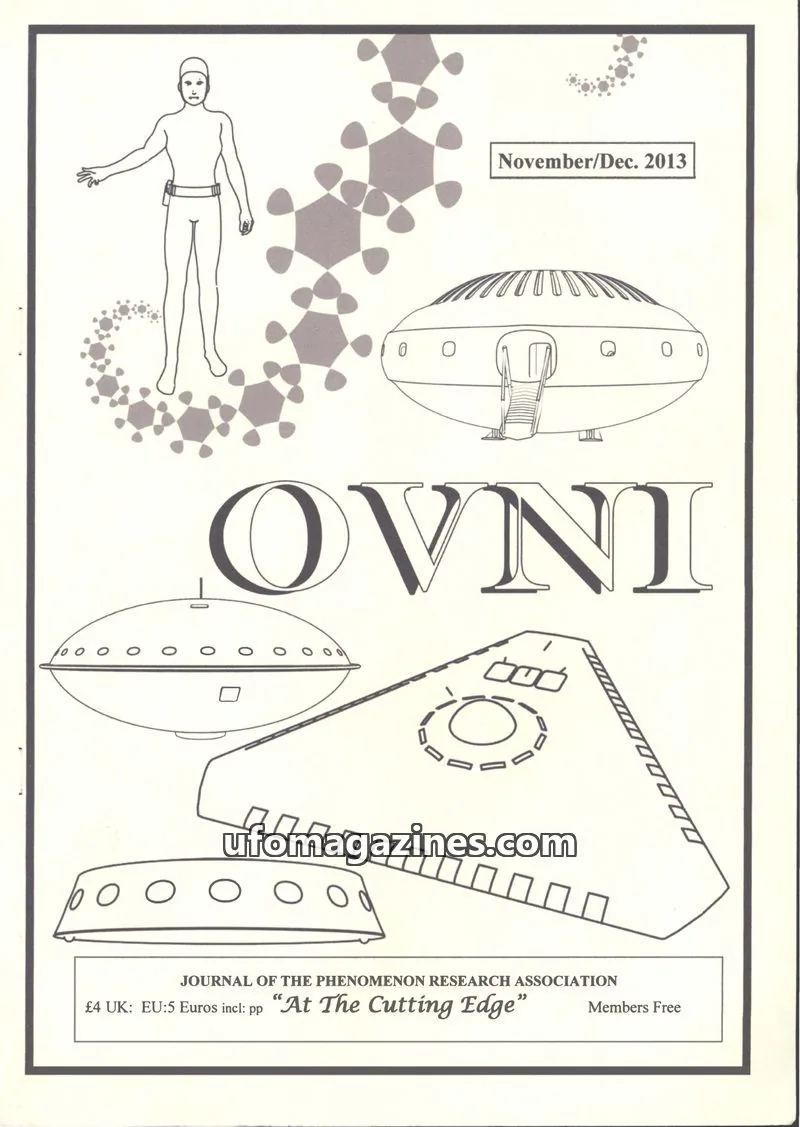 Cover of JOURNAL OF THE PHENOMENON RESEARCH ASSOCIATION issue November/December 2013: OVNI