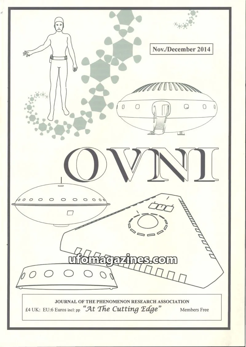 Cover of JOURNAL OF THE PHENOMENON RESEARCH ASSOCIATION issue Nov./December 2014: OVNI