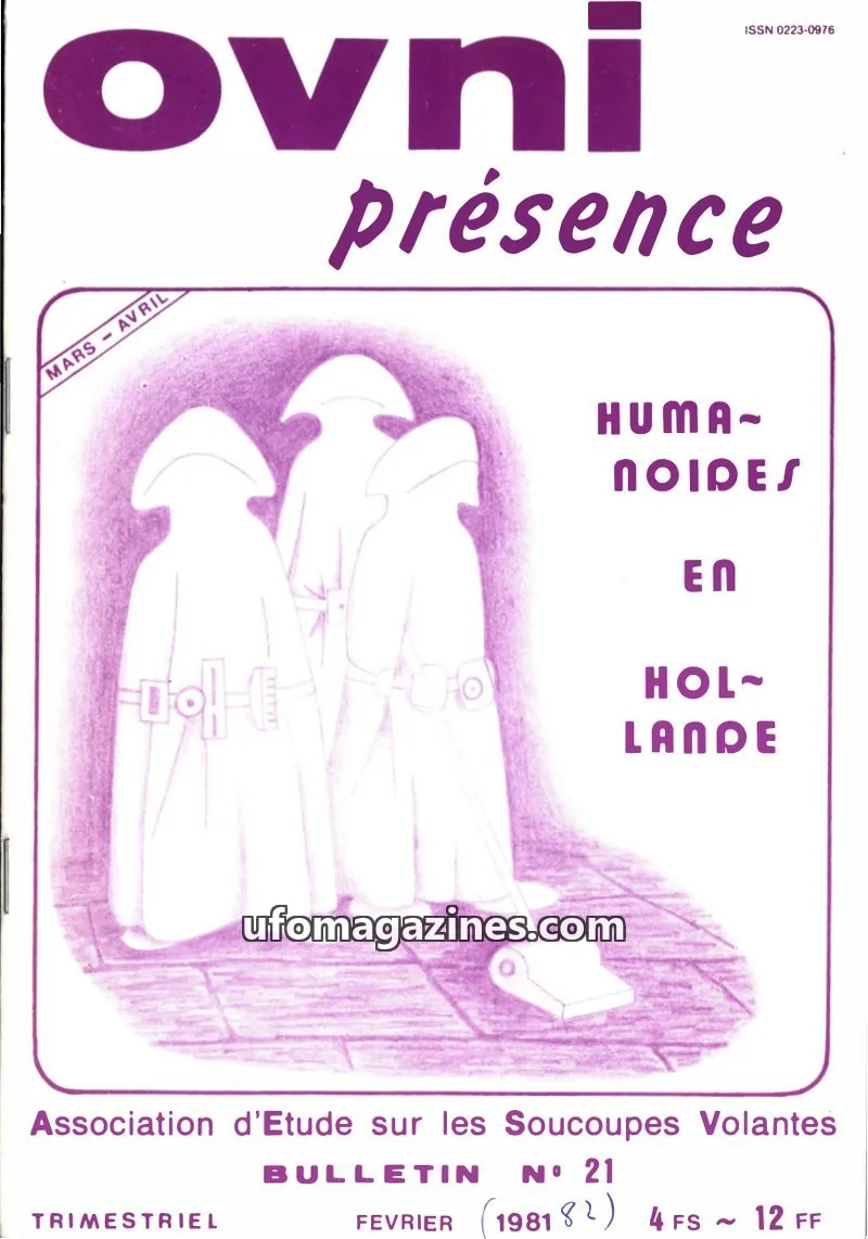 Cover of Association d'Etude sur les Soucoupes Volantes issue 21: ovni présence