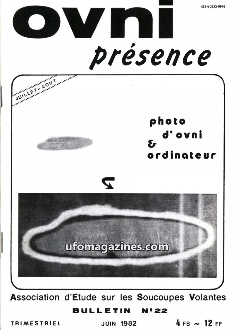 Cover of Association d'Etude sur les Soucoupes Volantes issue 22: ovni présence