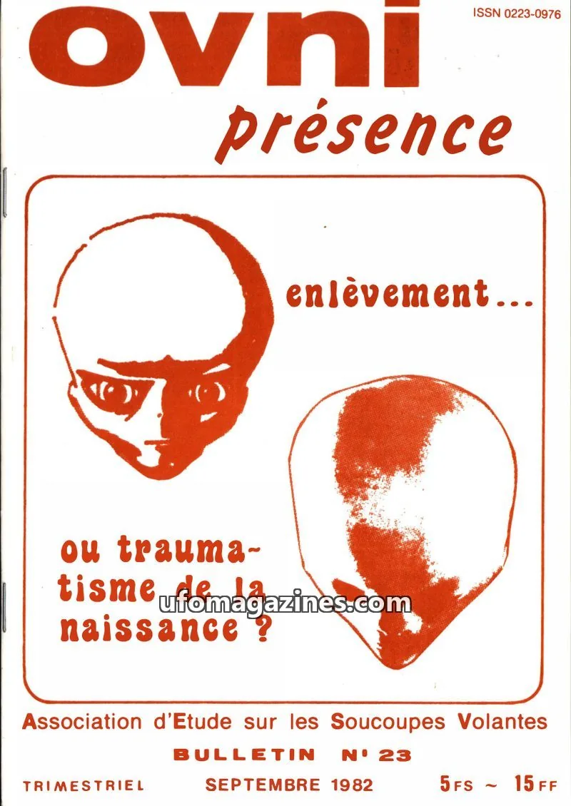 Cover of Association d'Etude sur les Soucoupes Volantes issue 23: ovni présence