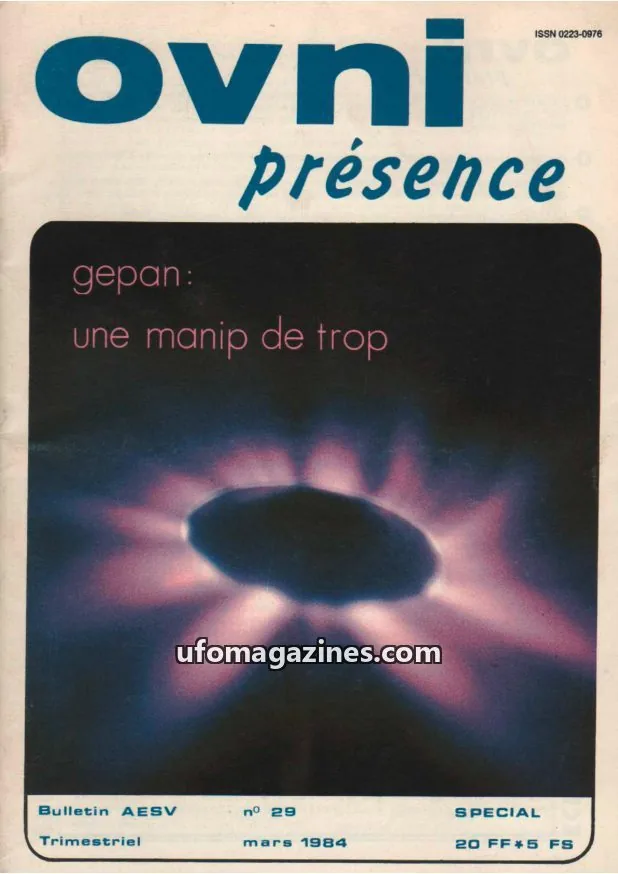 Cover of Association d'Etude sur les Soucoupes Volantes issue 29: ovni présence