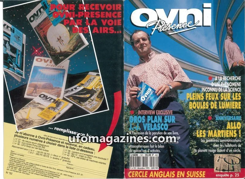 Cover of OVNI Presence issue 52: ovni Présence