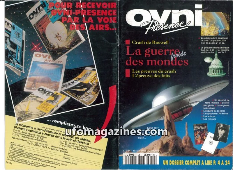 Cover of OVNI Presence issue 54: Ovni-Présence