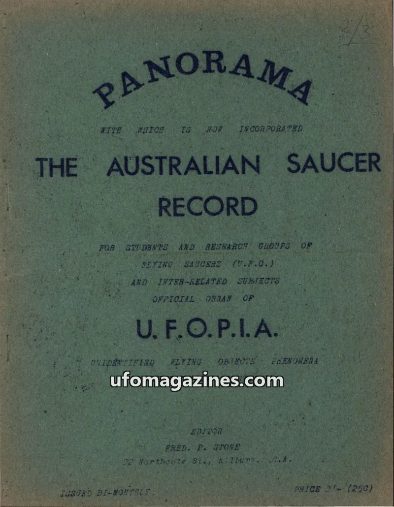 Cover of Panorama (Stone) issue No. 3: PANORAMA