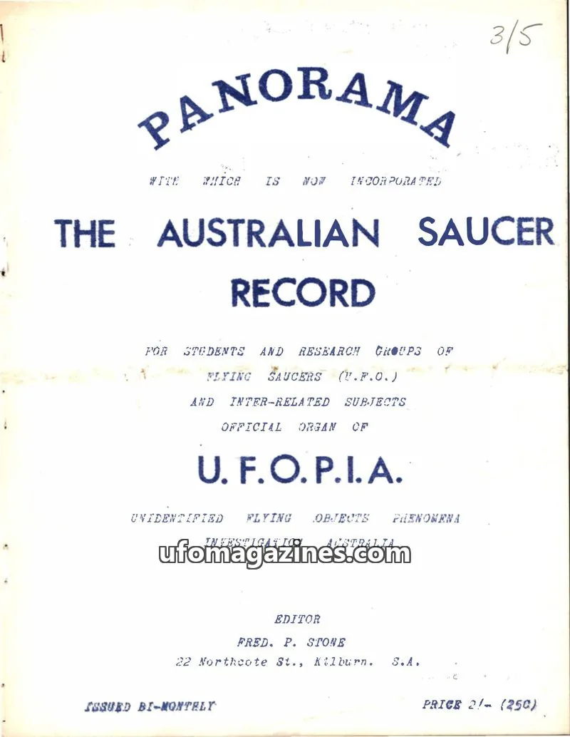 Cover of Panorama (Stone) issue Vol. 3. No. 5: PANORAMA