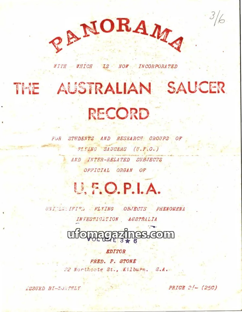 Cover of Panorama (Stone) issue 6: PANORAMA
