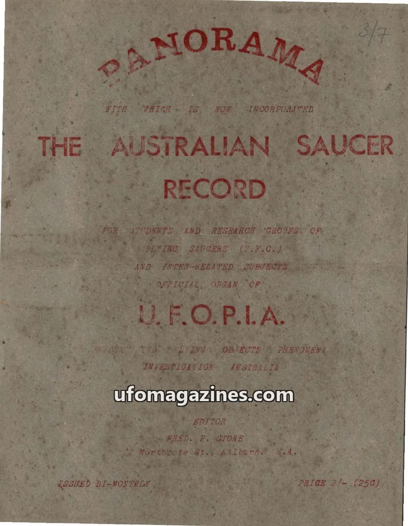 Cover of Panorama (Stone) issue 7: PANORAMA