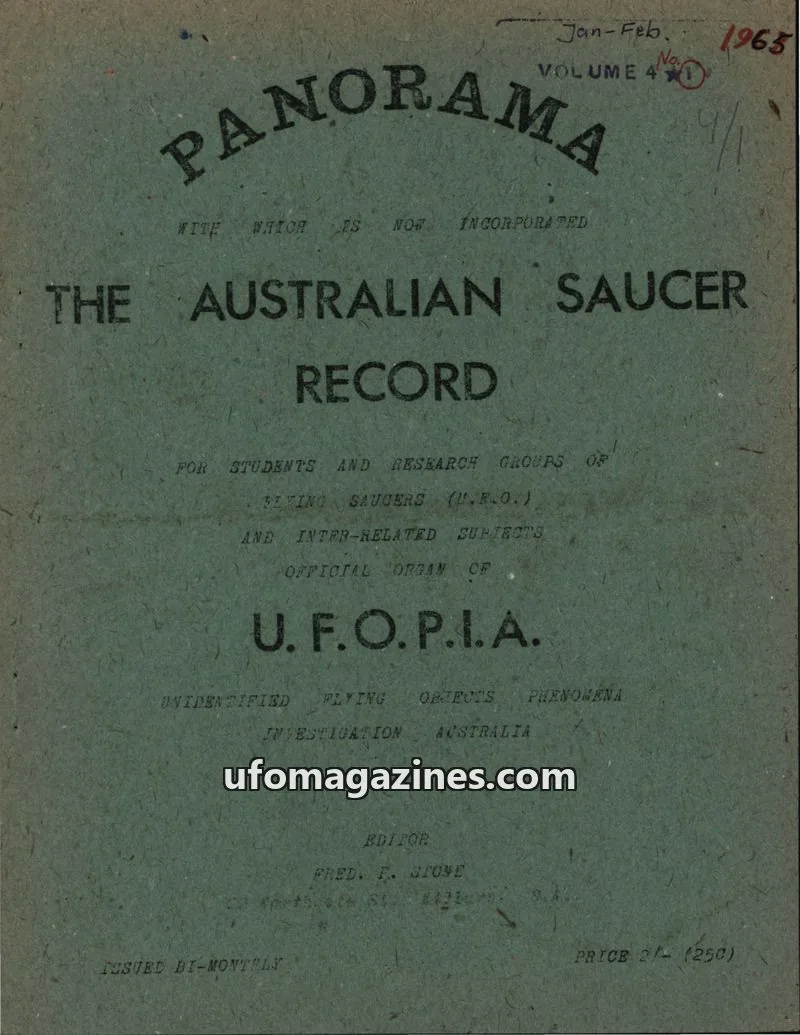 Cover of Panorama (Stone) issue Vol 4 No 1: PANORAMA