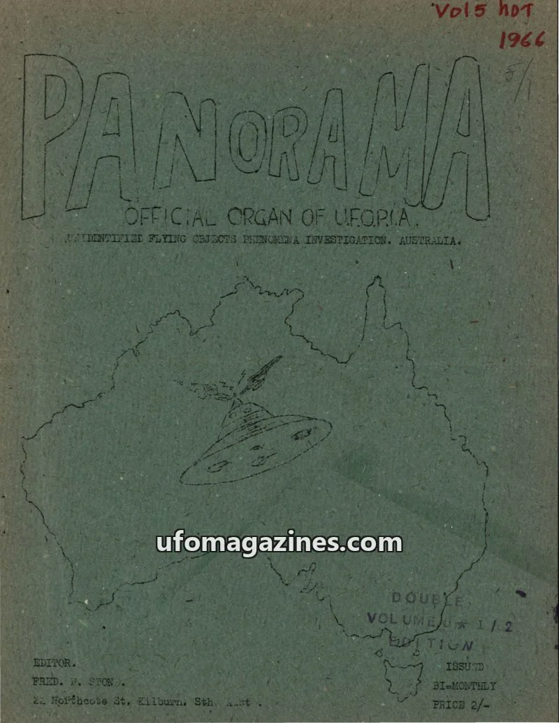 Cover of UFOPIA issue Vol 5. No. 1: PANORAMA