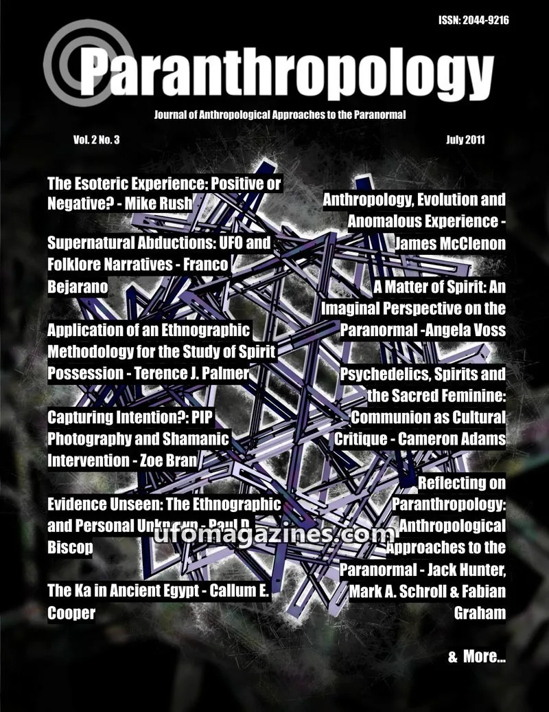 Cover of Paranthropology issue Vol. 2 No. 3: Paranthropology