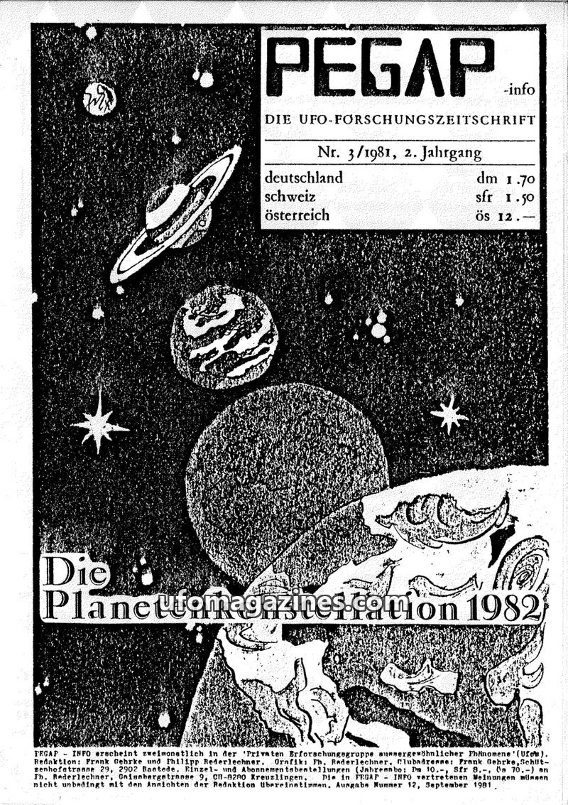 Cover of PEGAP Info issue 3/1981: PEGAP - INFO