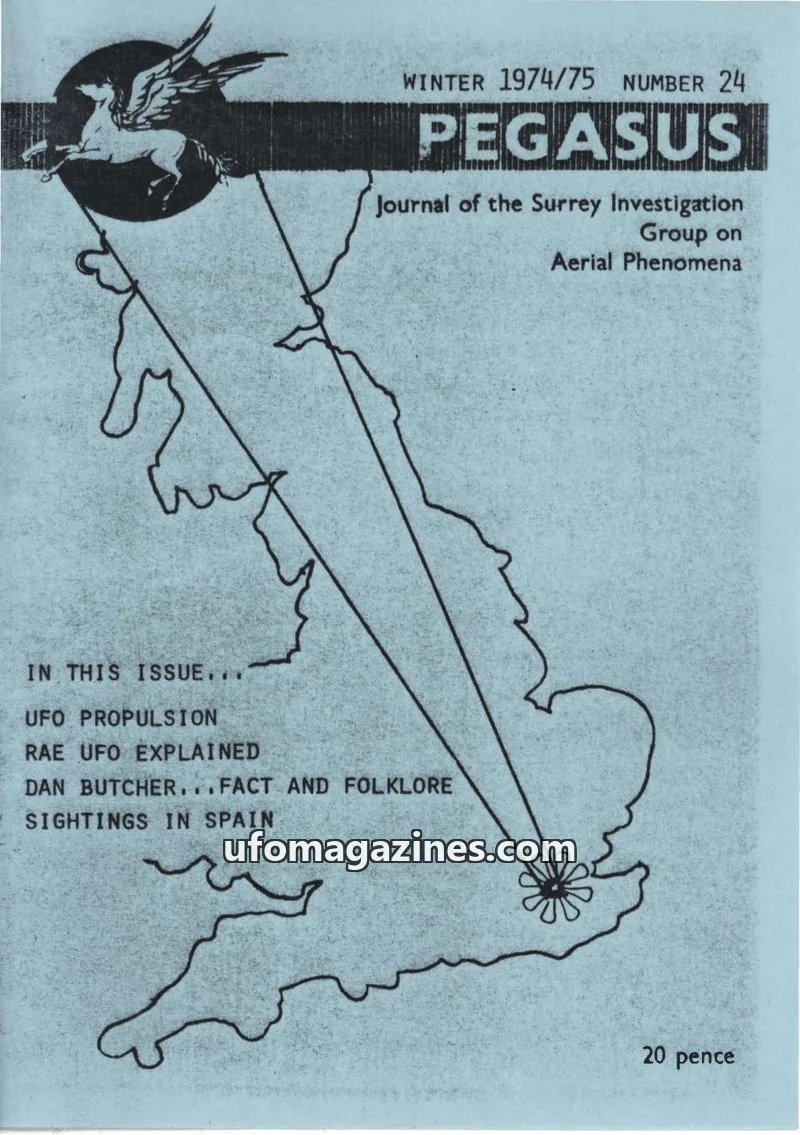 Cover of SURREY INVESTIGATION GROUP ON AERIAL PHENOMENA issue 24: PEGASUS