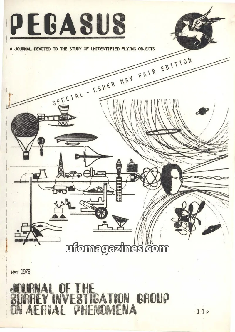 Cover of Surrey Investigation Group on Aerial Phenomena issue Vol 4 No 5: PEGASUS