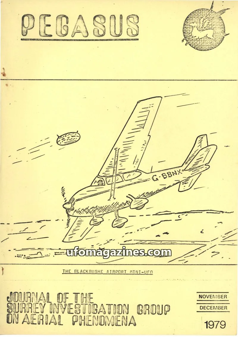 Cover of Surrey Investigation Group on Aerial Phenomena issue November-December: PEGASUS