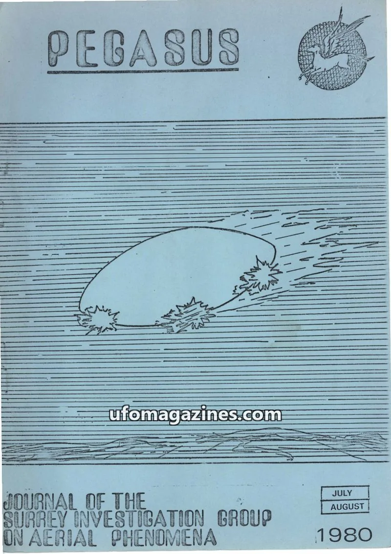 Cover of SURREY INVESTIGATION GROUP ON AERIAL PHENOMENA issue JULY/AUGUST: PEGASUS