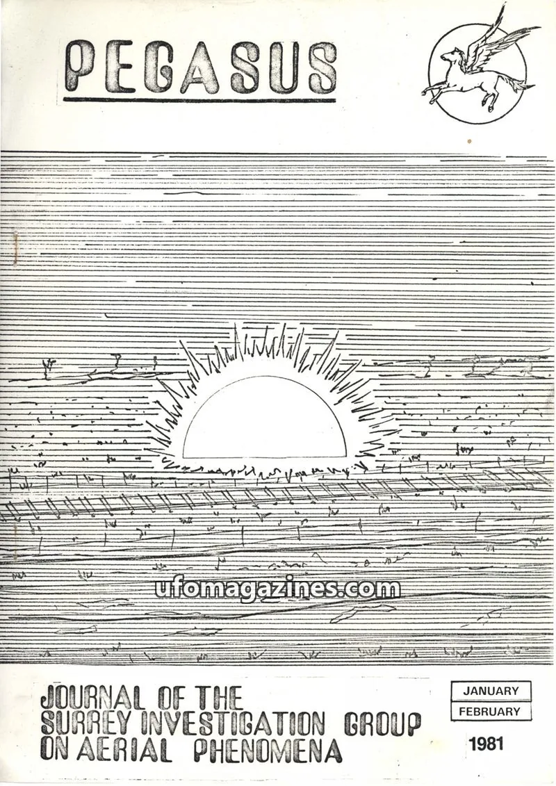 Cover of SURREY INVESTIGATION GROUP ON AERIAL PHENOMENA issue JANUARY/FEBRUARY: PEGASUS