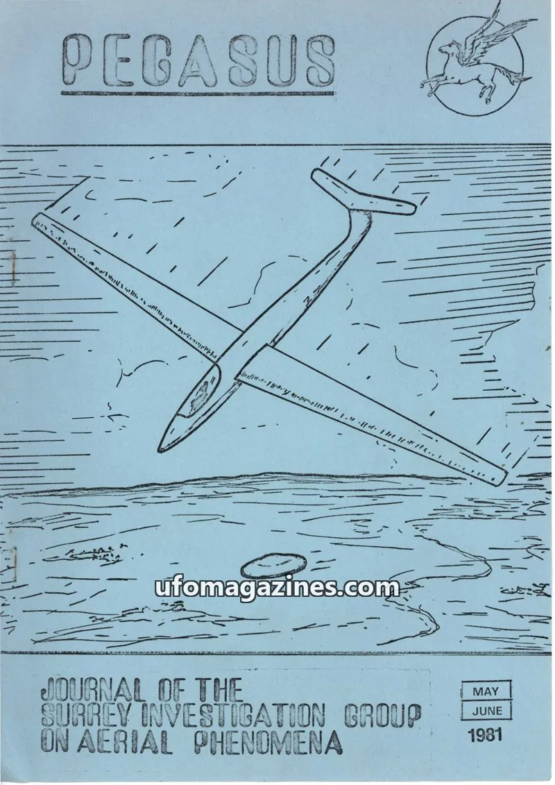Cover of Surrey Investigation Group on Aerial Phenomena issue May/June: PEGASUS