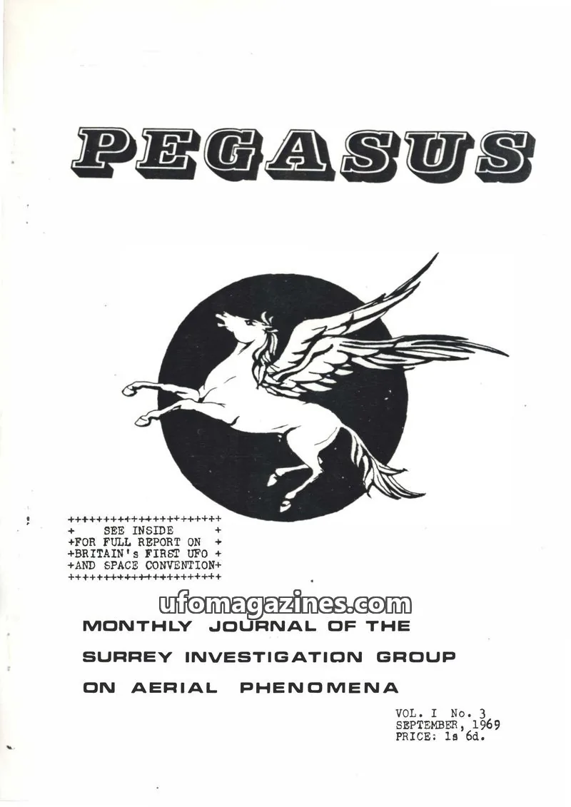 Cover of SURREY INVESTIGATION GROUP issue 3: PEGASUS