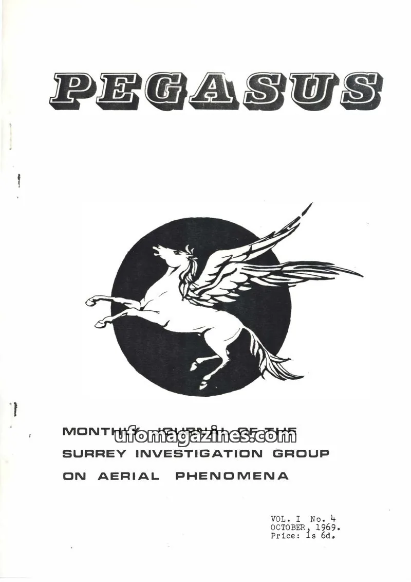 Cover of SURREY INVESTIGATION GROUP ON AERIAL PHENOMENA issue 4: PEGASUS