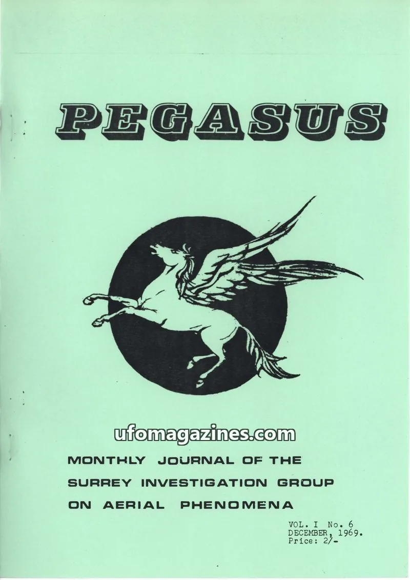 Cover of SURREY INVESTIGATION GROUP issue No. 6: PEGASUS