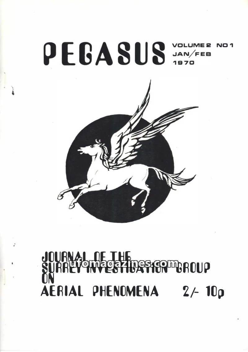 Cover of SURREY INVESTIGATION GROUP ON AERIAL PHENOMENA issue VOL. II No. 1: PEGASUS