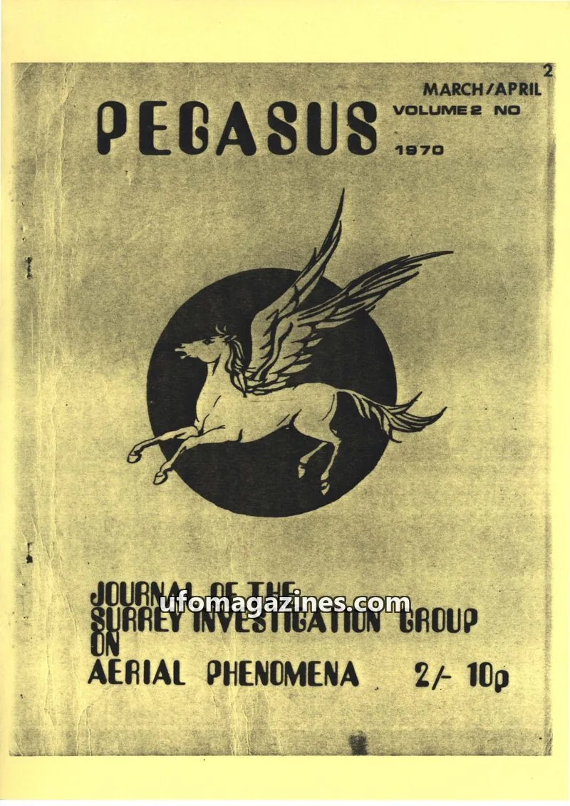 Cover of SURREY INVESTIGATION GROUP ON AERIAL PHENOMENA issue 2: PEGASUS