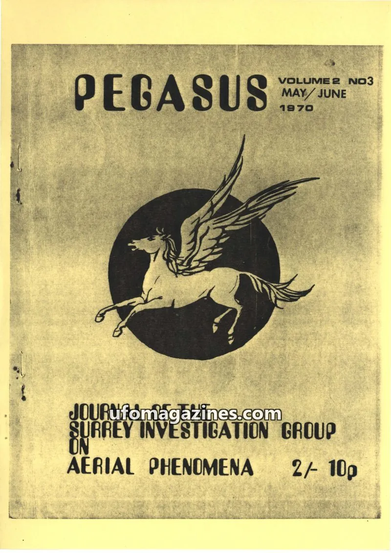Cover of SURREY INVESTIGATION GROUP ON AERIAL PHENOMENA issue VOL. 2 NO. 3: PEGASUS