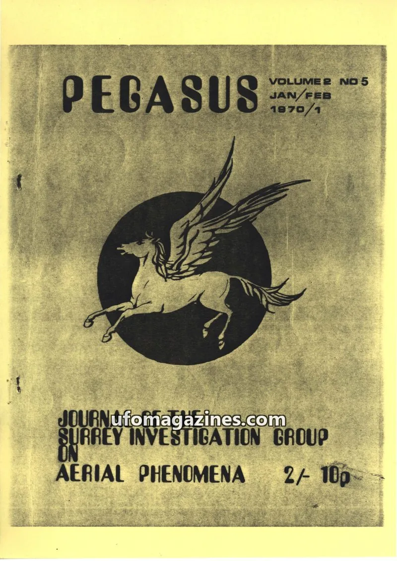 Cover of SURREY INVESTIGATION GROUP ON AERIAL PHENOMENA issue NO 5: PEGASUS