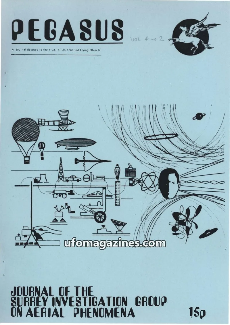 Cover of Surrey Investigation Group on Aerial Phenomena issue 4: PEGASUS