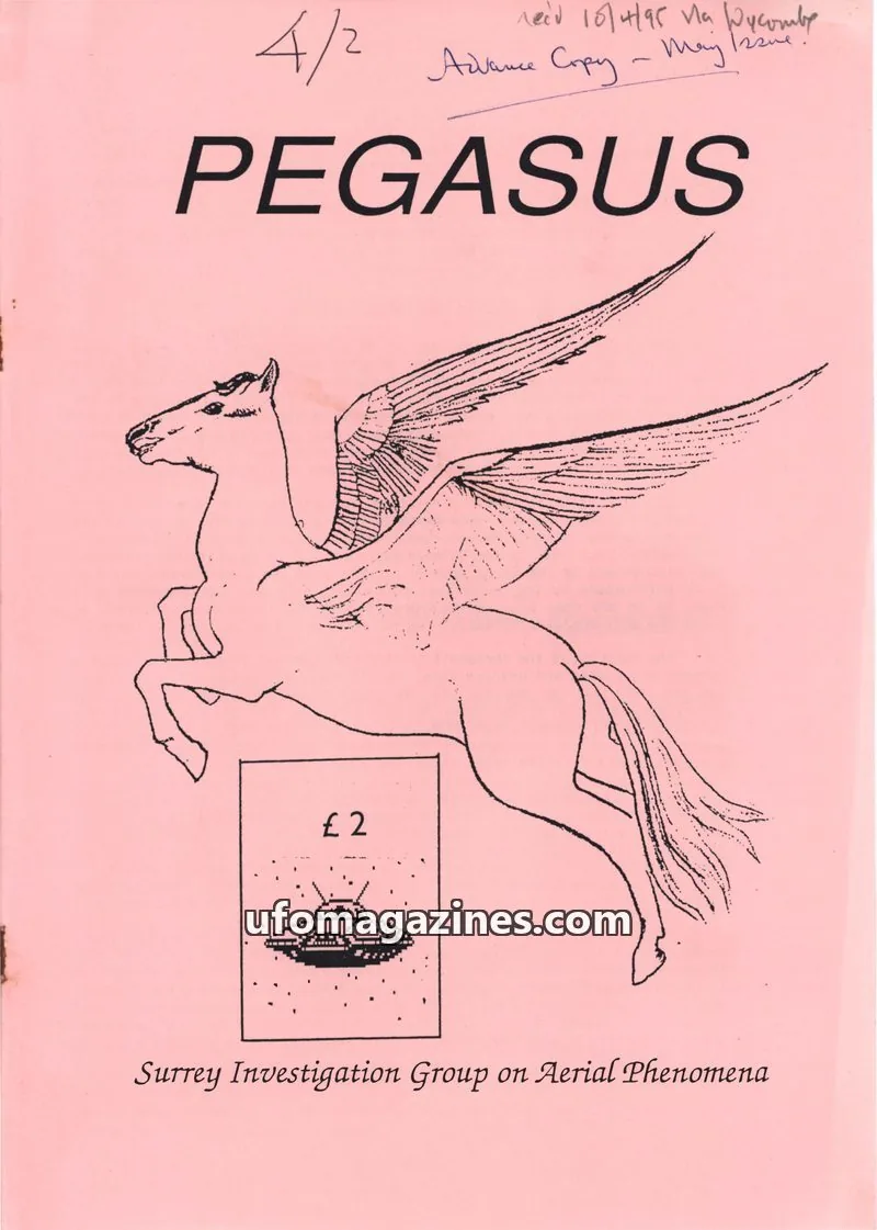 Cover of Surrey Investigation Group on Aerial Phenomena issue Vol.4 No.2: PEGASUS