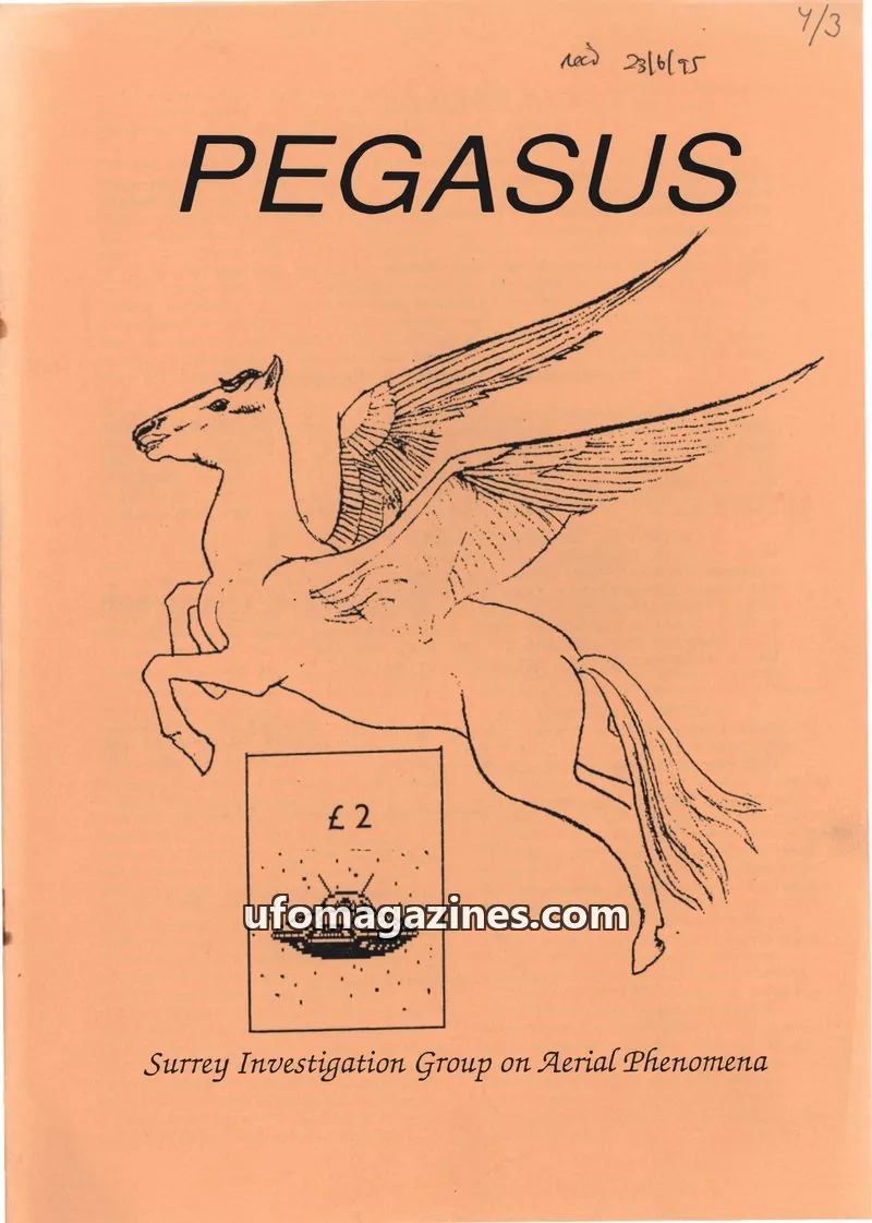 Cover of Surrey Investigation Group on Aerial Phenomena issue 4, #3: PEGASUS