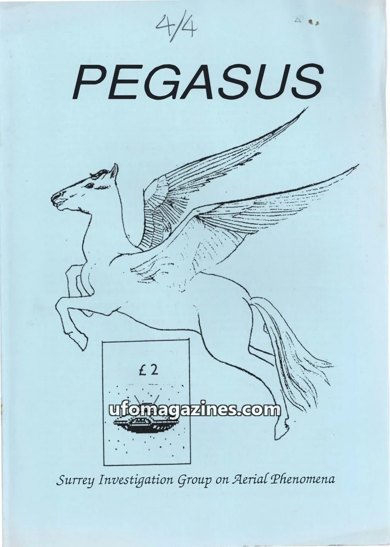 Cover of Surrey Investigation Group on Aerial Phenomena issue 4: PEGASUS