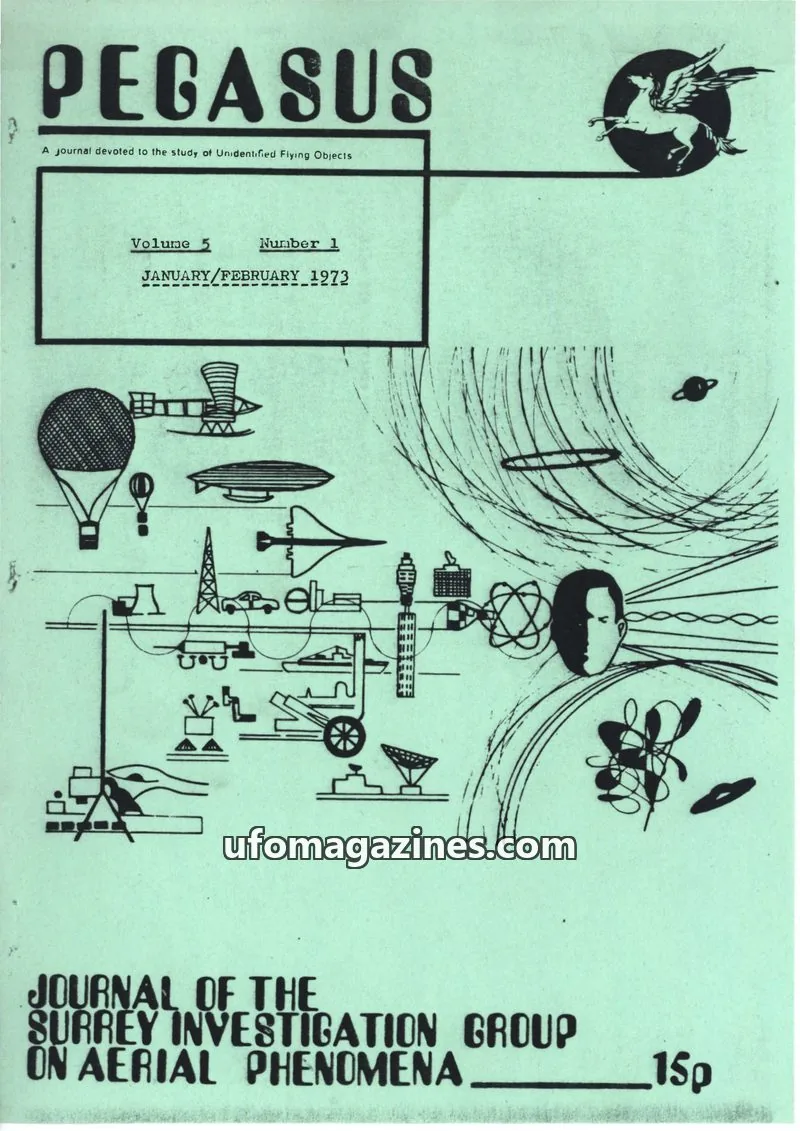 Cover of SURREY INVESTIGATION GROUP ON AERIAL PHENOMENA issue 1: PEGASUS