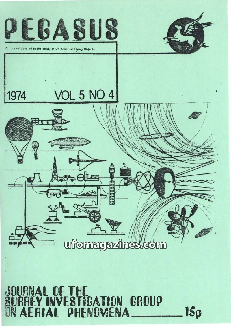 Cover of SURREY INVESTIGATION GROUP ON AERIAL PHENOMENA issue VOL 5 NO 4: PEGASUS